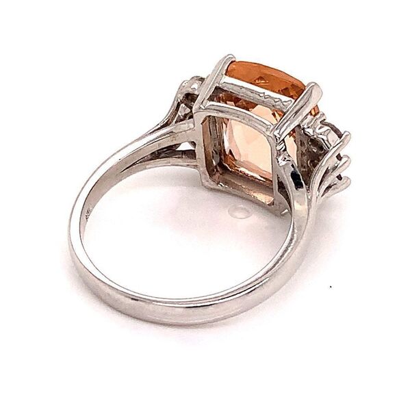 Diamond Morganite Ring Size 7.25 14k Gold 5.60 TCW Certified $5,950 120600 - Picture 6 of 14